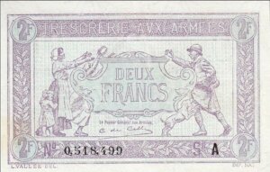 2 francs Trésorerie aux armées type 1917