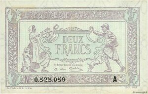 2 francs Trésorerie aux armées type 1917