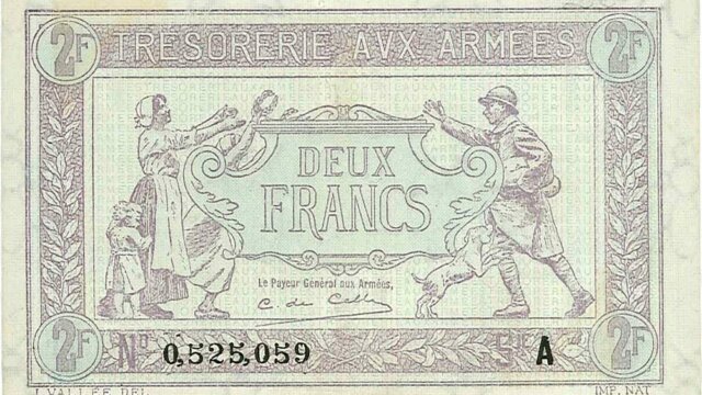 2 francs Trésorerie aux armées type 1917