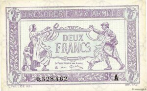 2 francs Trésorerie aux armées type 1917