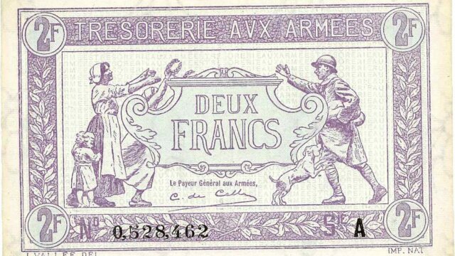 2 francs Trésorerie aux armées type 1917