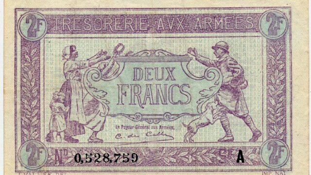 2 francs Trésorerie aux armées type 1917