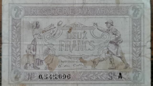 2 francs Trésorerie aux armées type 1917