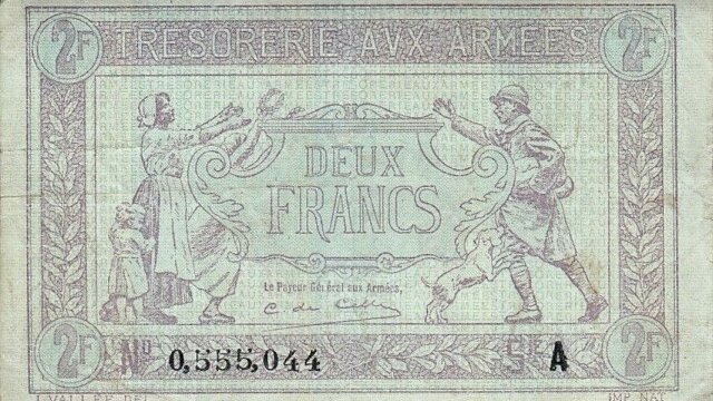 2 francs Trésorerie aux armées type 1917