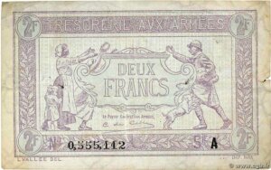 2 francs Trésorerie aux armées type 1917