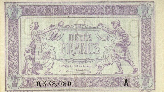 2 francs Trésorerie aux armées type 1917