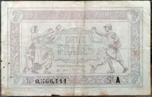 2 francs Trésorerie aux armées type 1917