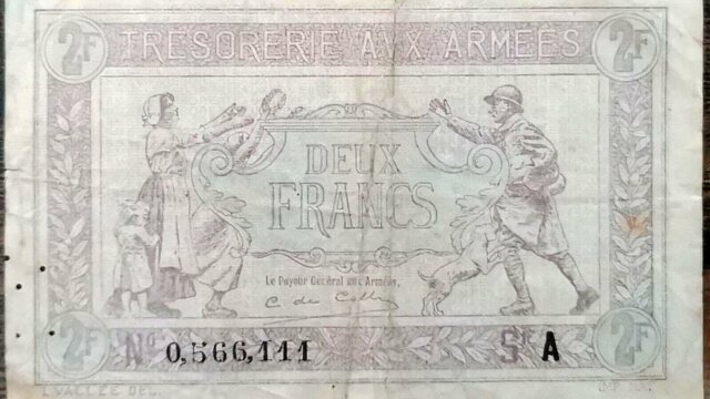 2 francs Trésorerie aux armées type 1917