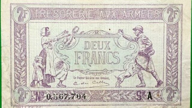 2 francs Trésorerie aux armées type 1917