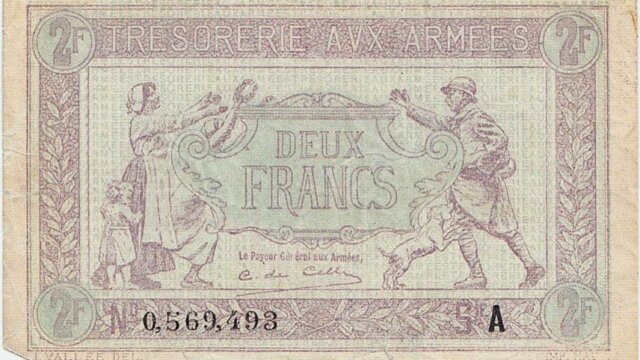 2 francs Trésorerie aux armées type 1917