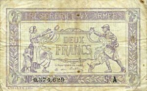 2 francs Trésorerie aux armées type 1917