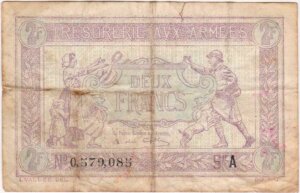 2 francs Trésorerie aux armées type 1917