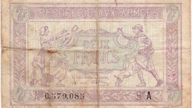 2 francs Trésorerie aux armées type 1917