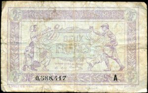 2 francs Trésorerie aux armées type 1917