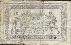 2 francs Trésorerie aux armées type 1917