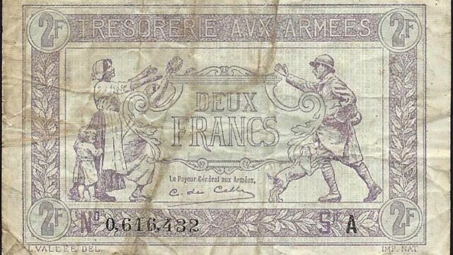 2 francs Trésorerie aux armées type 1917