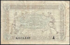 2 francs Trésorerie aux armées type 1917