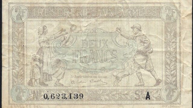 2 francs Trésorerie aux armées type 1917