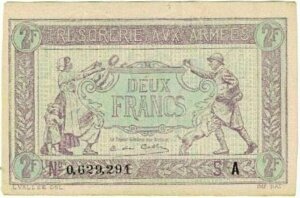 2 francs Trésorerie aux armées type 1917