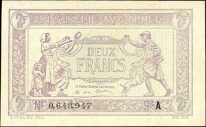 2 francs Trésorerie aux armées type 1917