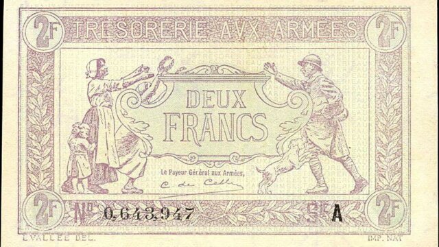 2 francs Trésorerie aux armées type 1917