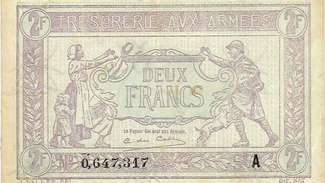 2 francs Trésorerie aux armées type 1917