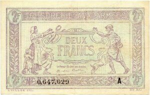 2 francs Trésorerie aux armées type 1917