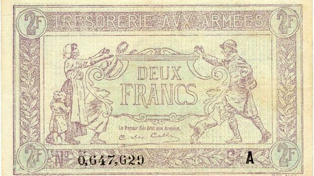 2 francs Trésorerie aux armées type 1917