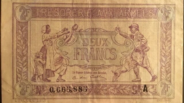 2 francs Trésorerie aux armées type 1917