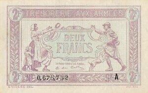 2 francs Trésorerie aux armées type 1917