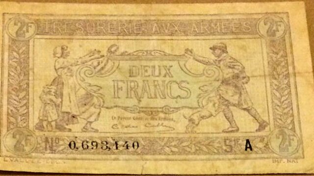 2 francs Trésorerie aux armées type 1917