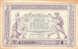 2 francs Trésorerie aux armées type 1917