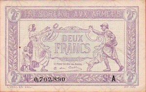 2 francs Trésorerie aux armées type 1917