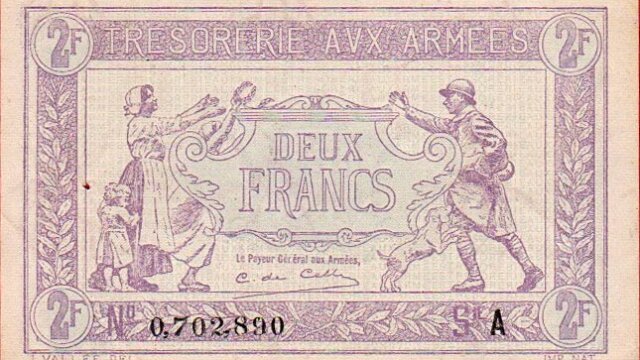 2 francs Trésorerie aux armées type 1917