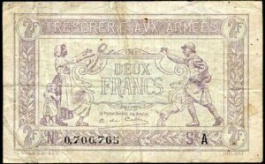 2 francs Trésorerie aux armées type 1917