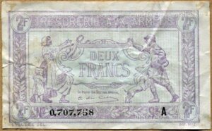 2 francs Trésorerie aux armées type 1917