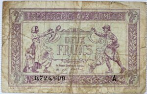 2 francs Trésorerie aux armées type 1917