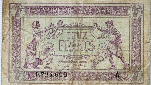 2 francs Trésorerie aux armées type 1917