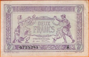 2 francs Trésorerie aux armées type 1917