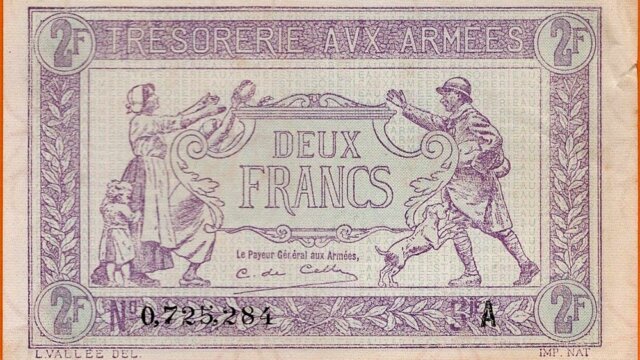 2 francs Trésorerie aux armées type 1917