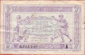 2 francs Trésorerie aux armées type 1917