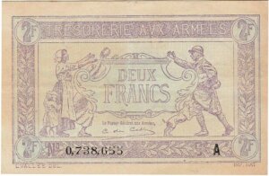 2 francs Trésorerie aux armées type 1917