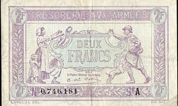 2 francs Trésorerie aux armées type 1917