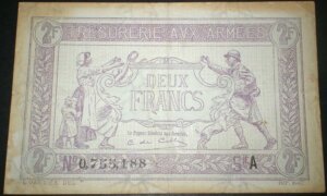 2 francs Trésorerie aux armées type 1917