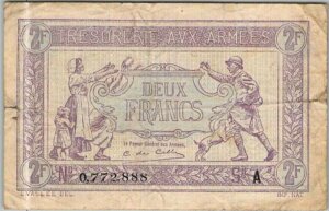 2 francs Trésorerie aux armées type 1917