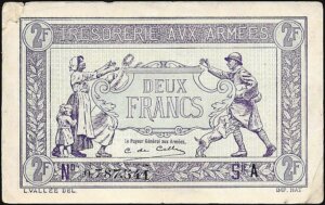 2 francs Trésorerie aux armées type 1917