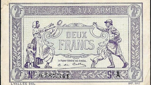 2 francs Trésorerie aux armées type 1917