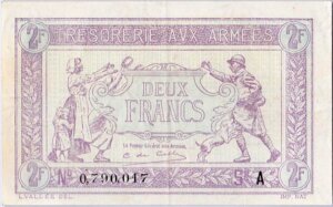 2 francs Trésorerie aux armées type 1917