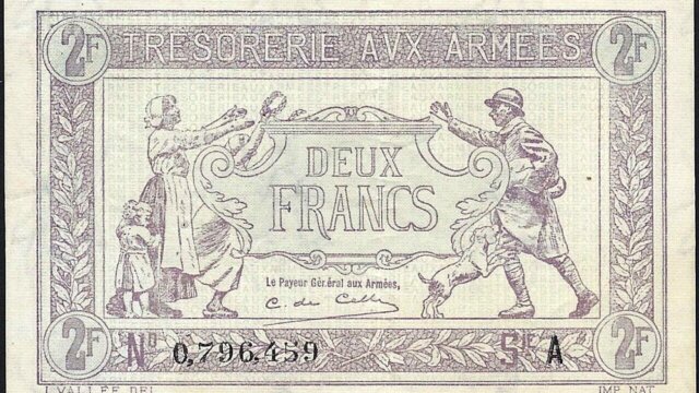 2 francs Trésorerie aux armées type 1917