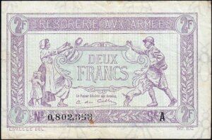 2 francs Trésorerie aux armées type 1917